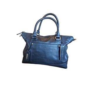 Tiganello Leather Black Smooth Operator Satchel Handbag NWT